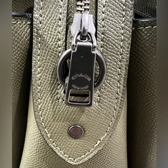 NWT Coach Leather LILLIE Carryall Satchel, Kelp Green $428 - Picture 10 of 10